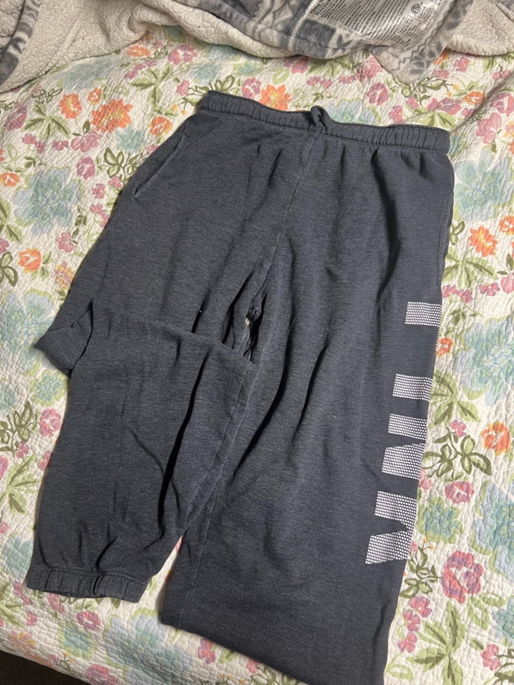 PINK Charcoal Gray Sweatpants